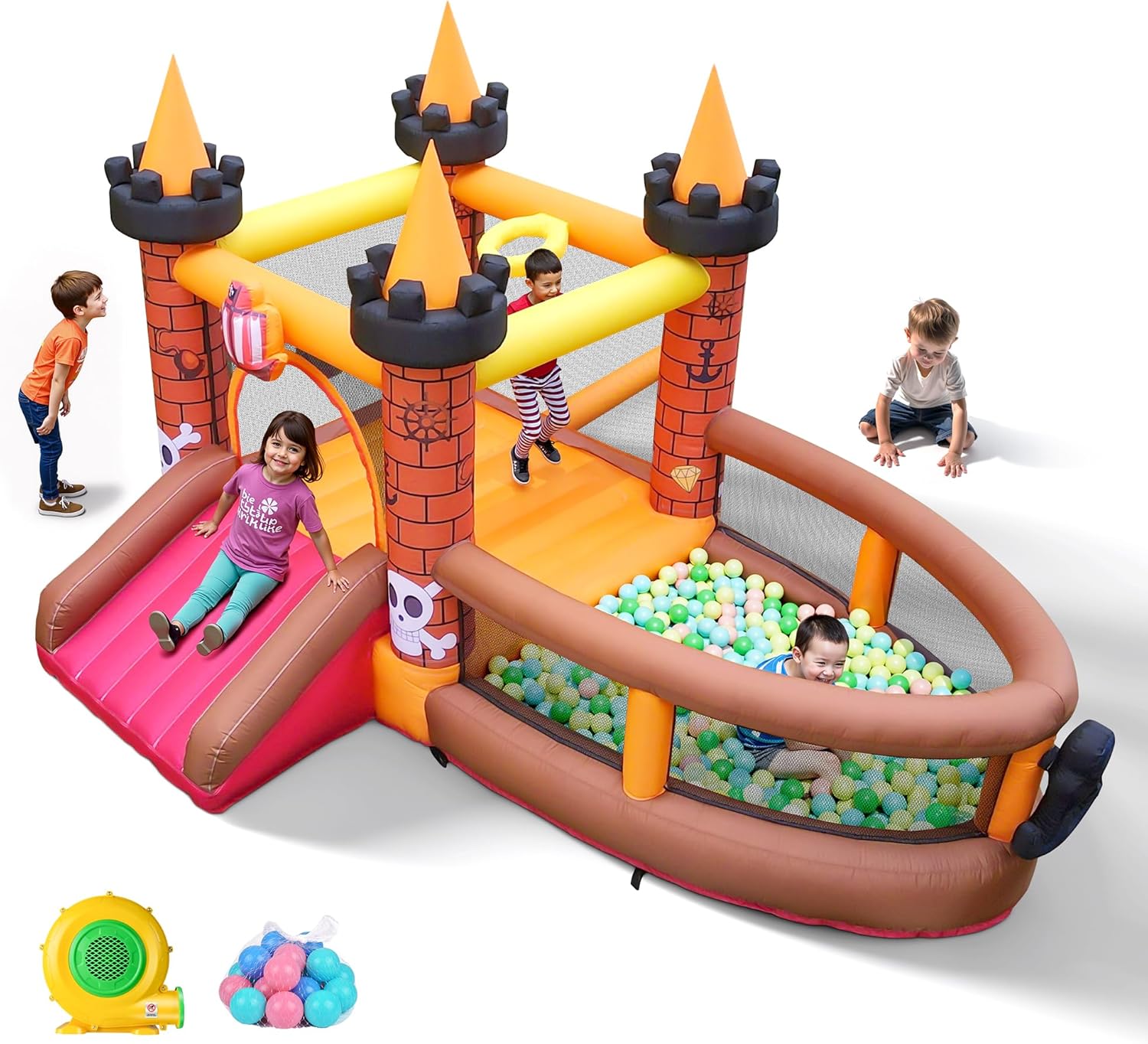 Kids Outdoor House - 3-8 Yaş Çocuklar İçin Şişme Oyun