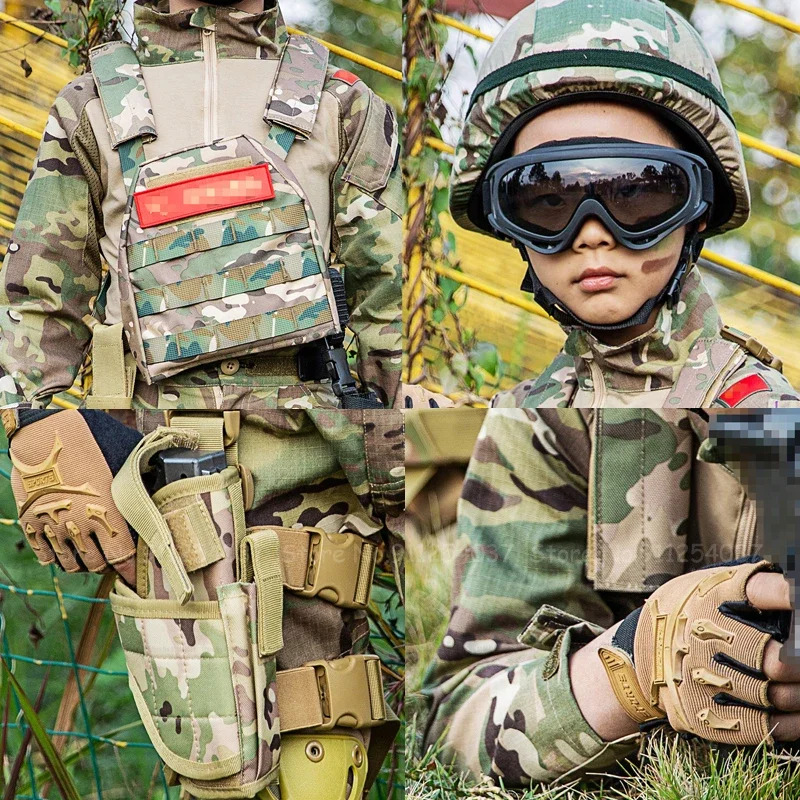 Kids Outdoor Vest - Çocuk Taktik Kamuflaj Takım Elbise Özel