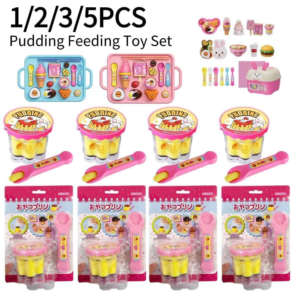 Kids Outdoor Kitchen Set - Sihirli Kaşık Simülasyonlu Yiyeceklerle Süslenmiş Puding