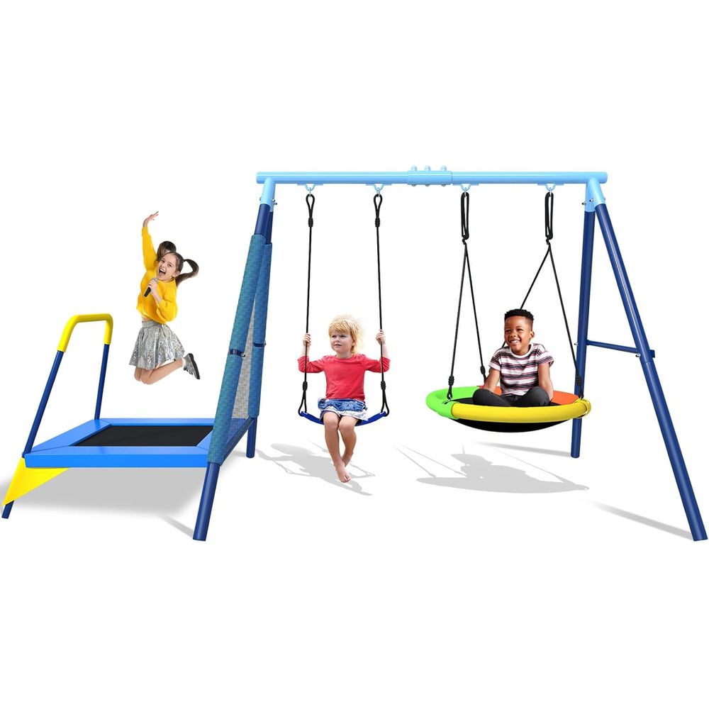 Kids Outdoor Zone - 3'ü 1 arada Çocuk Salıncağı (Tpoline