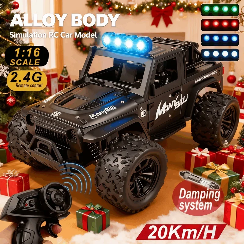 Kids Outdoor Dirt Toys - 1:16 Uzaktan Kumandalı Araba Işıkları ve