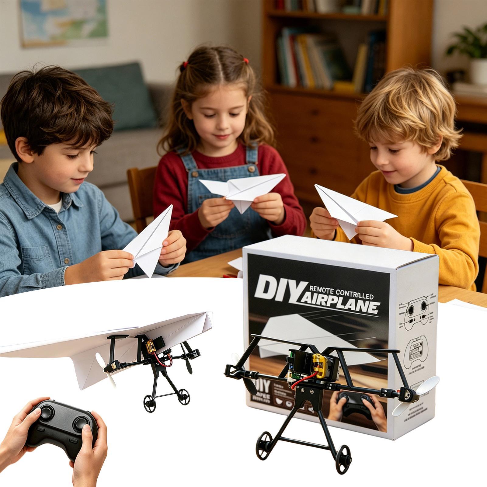 Kids Outdoor Activity Set - Kendin Yap RC Kağıt Uçak Kiti,