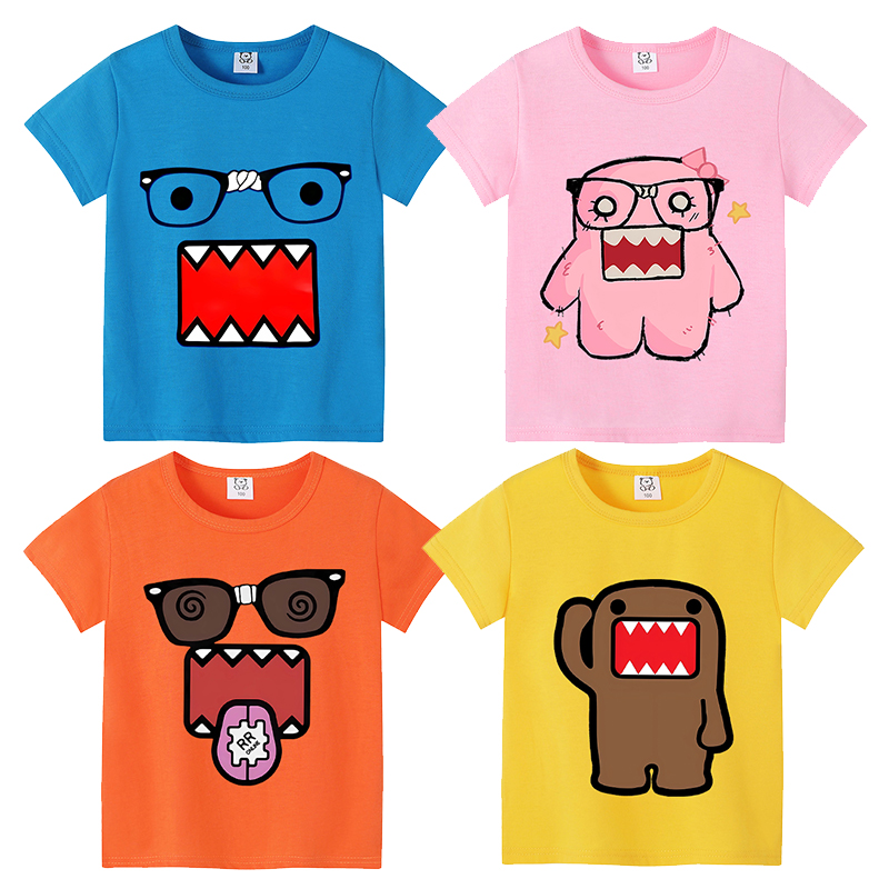 Kids Outdoor Wear - Sevimli Domos Kuns Kısa Kollu Karikatür