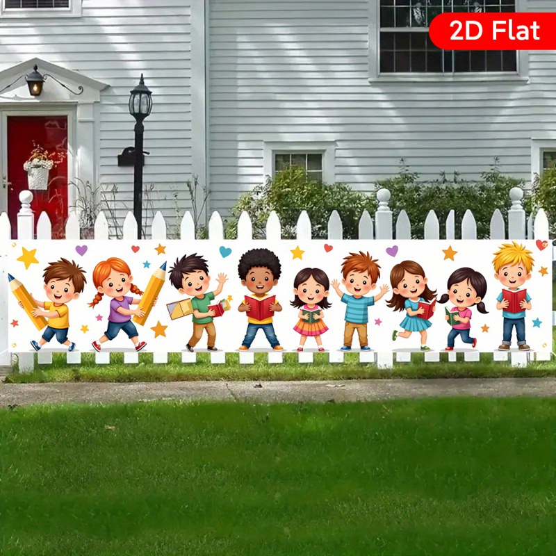 Kids Outdoor Fence - VIKAMA Okula Dönüş Bahçesi Banner 2D