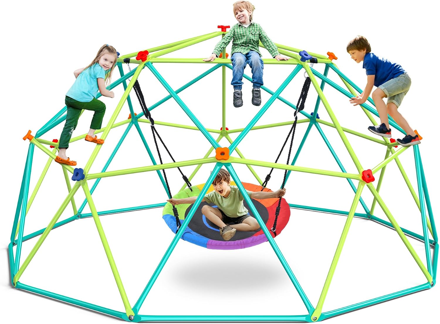 Kids Outdoor Gym - 10 ft Tırmanma Kupası Salıncak Seti,