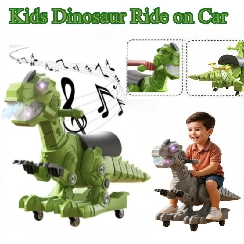 Kids Outdoor Car - Dinozor Binilebilir Oyuncaklar Müzikli Işıklı ve