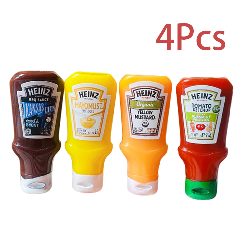 Kids Outdoor Kitchen Set - 4 adet Dollhouse Minyatür Çilek Sosu