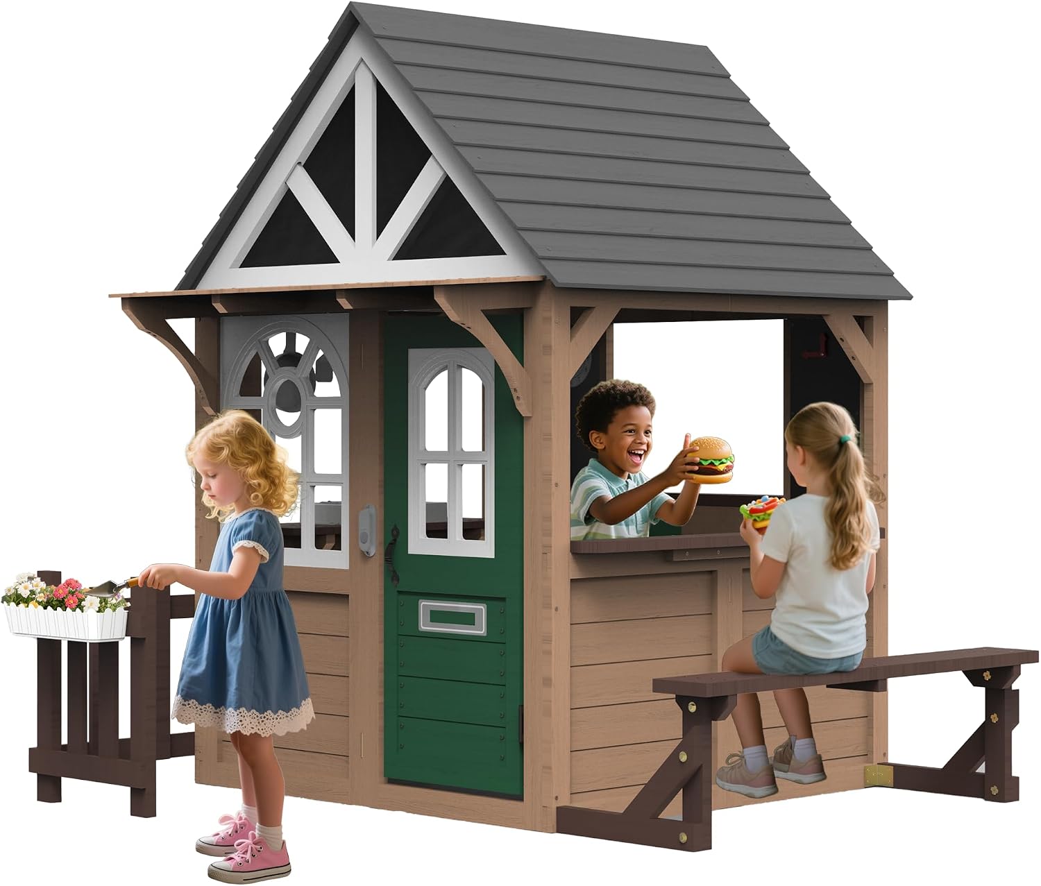Seizeen Çocuklar İçin Açık Hav - Kids Outdoor Wooden Playhouse incelemesi ve fiyatı