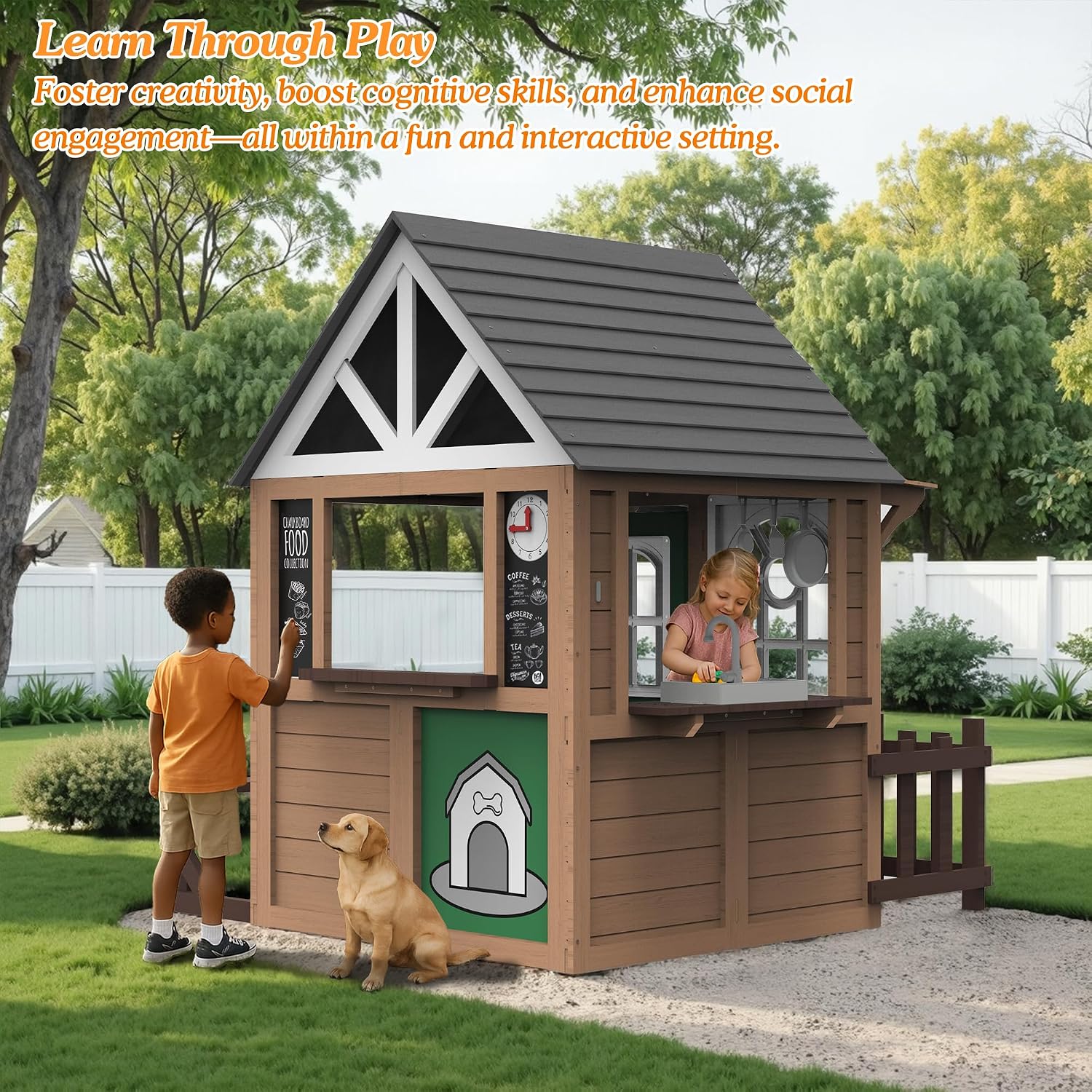 Seizeen Çocuklar İçin Açık Hav - Kids Outdoor Wooden Playhouse incelemesi ve fiyatı
