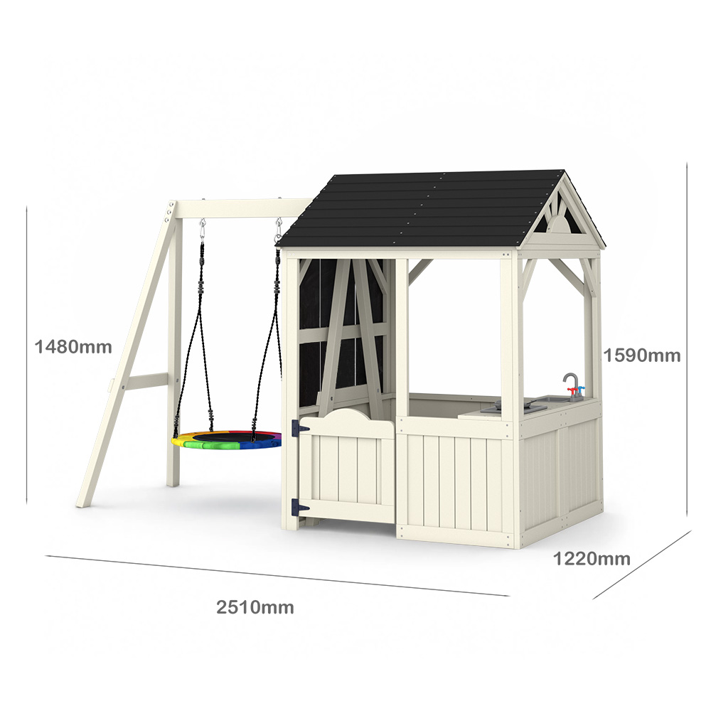 Bahçe Binaları Mobilyaları Çoc - Kids Outdoor Wooden Playhouse incelemesi ve fiyatı