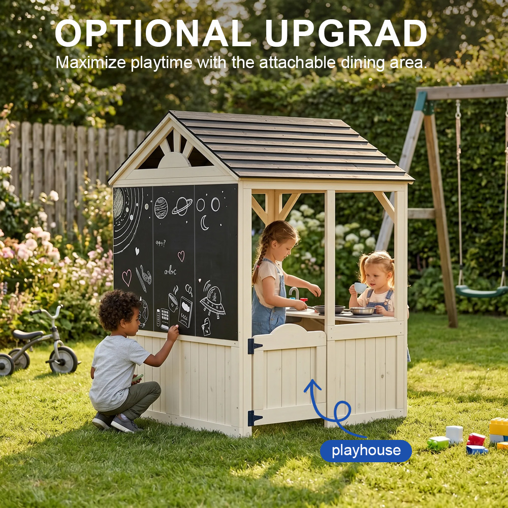 Bahçe Binaları Mobilyaları Çoc - Kids Outdoor Wooden Playhouse incelemesi ve fiyatı