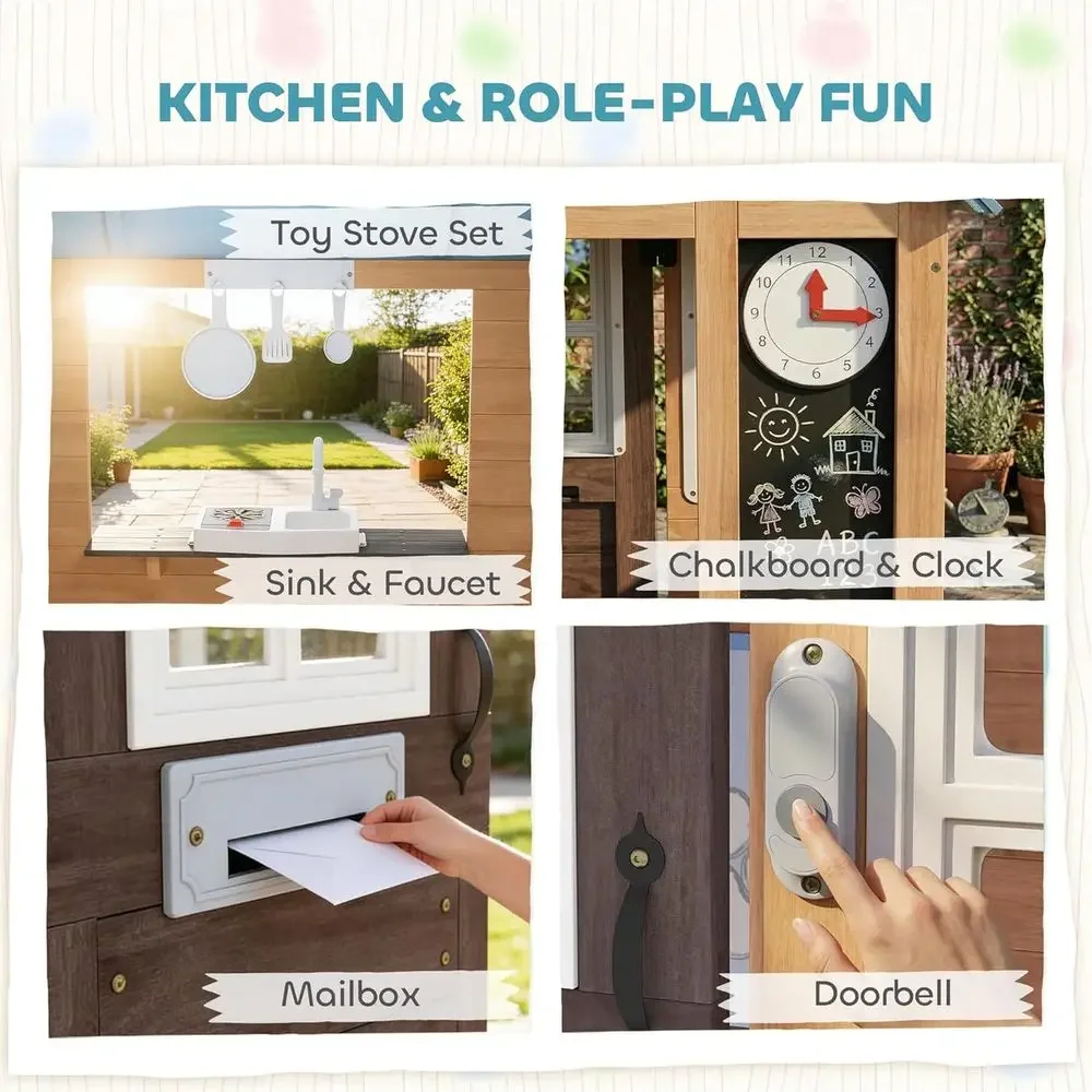 Evcil Hayvan Kapılı Qaba Açık  - Kids Outdoor Wooden Playhouse incelemesi ve fiyatı