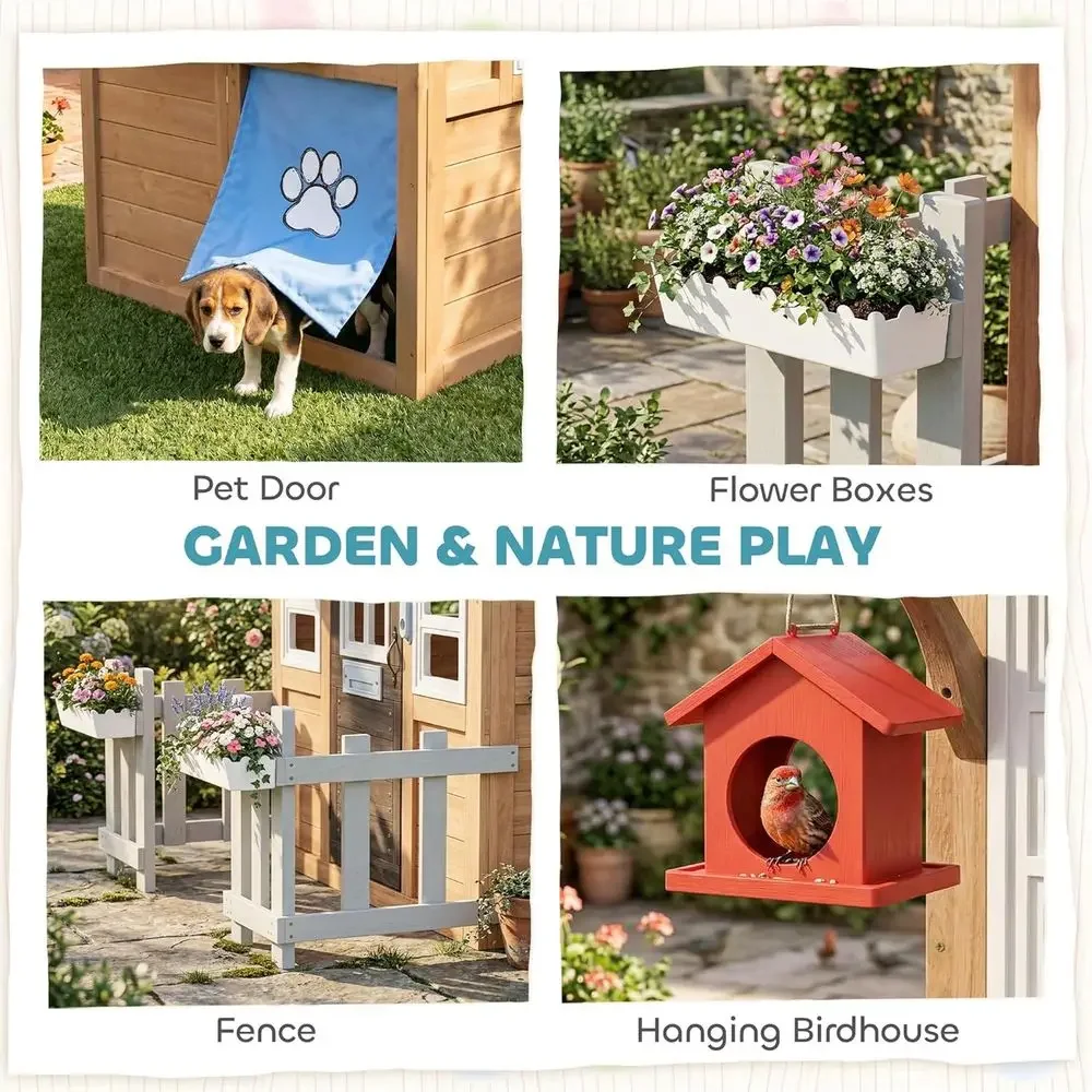 Evcil Hayvan Kapılı Qaba Açık  - Kids Outdoor Wooden Playhouse incelemesi ve fiyatı