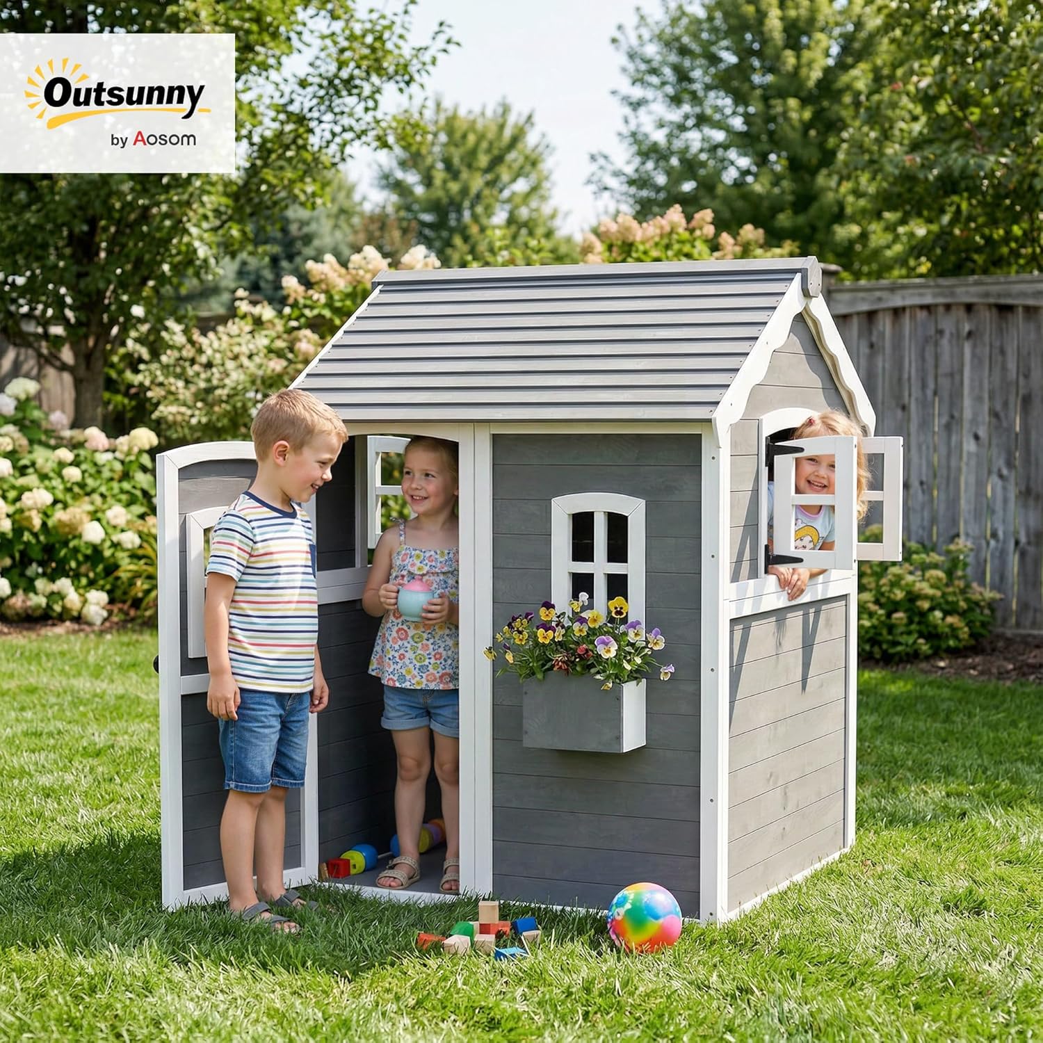 # Ahşap Açık Hava Oyun Evi, Ze - Kids Outdoor Wooden Playhouse incelemesi ve fiyatı