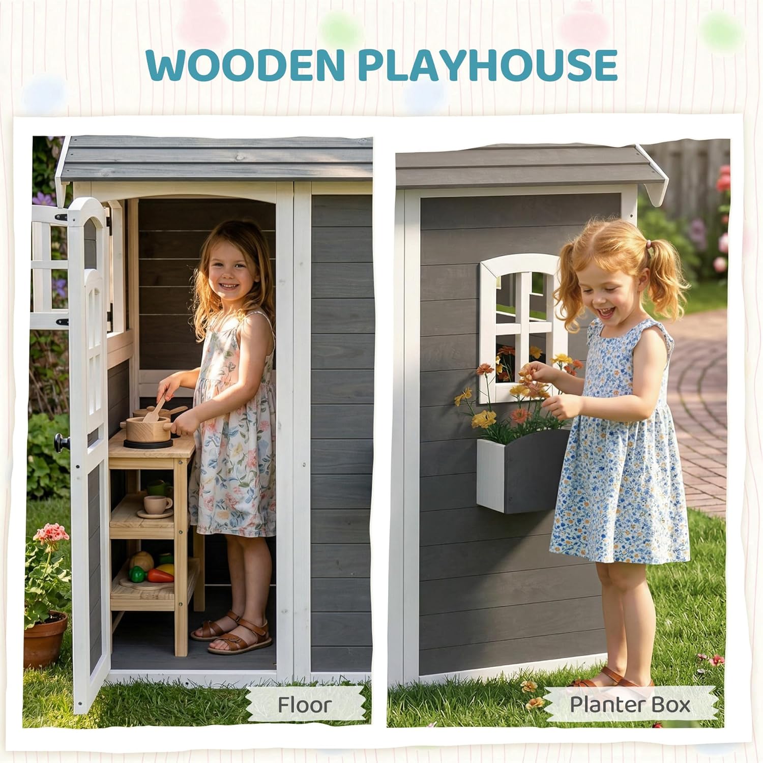 # Ahşap Açık Hava Oyun Evi, Ze - Kids Outdoor Wooden Playhouse incelemesi ve fiyatı