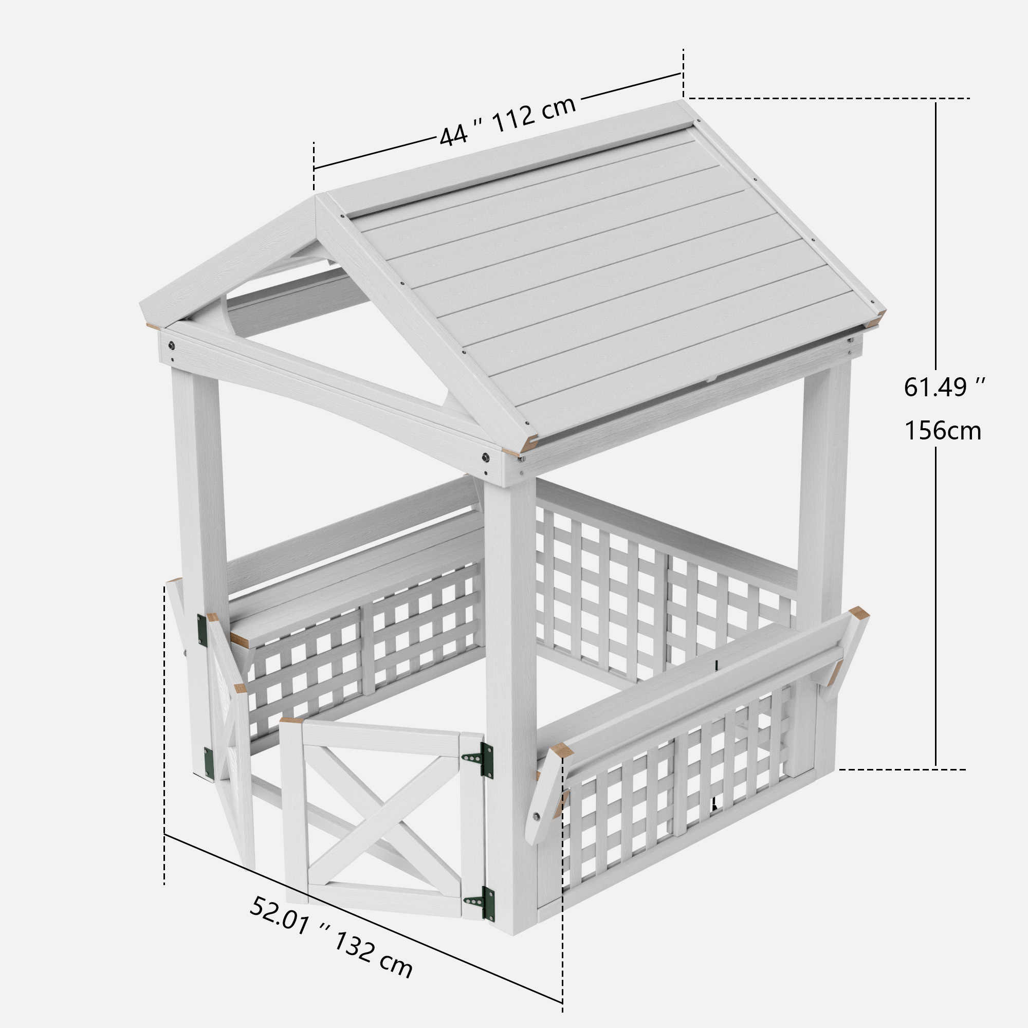 Özel Beyaz Çocuk Ahşap Oyun Ev - Kids Outdoor Wooden Playhouse incelemesi ve fiyatı