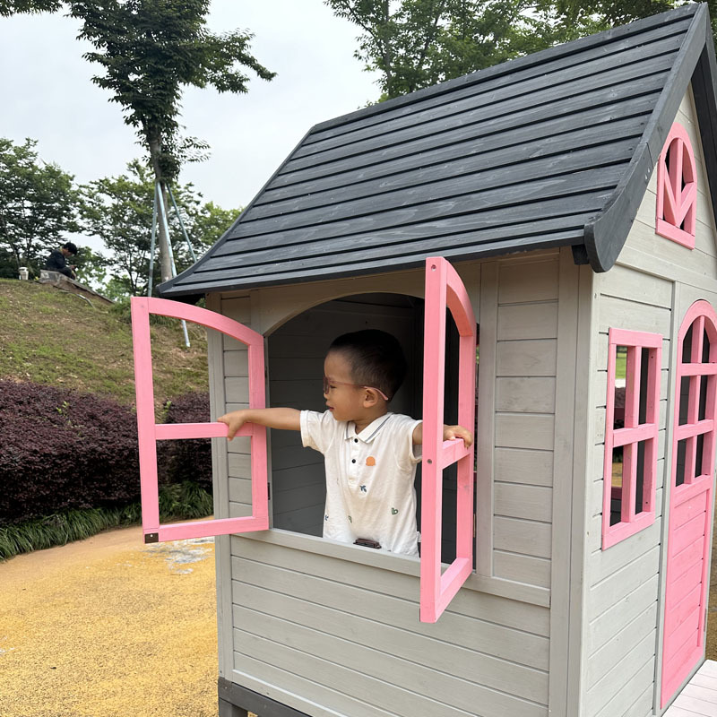 Çocuklar için kütük ev, ağaç,  - Kids Outdoor Wooden Playhouse incelemesi ve fiyatı