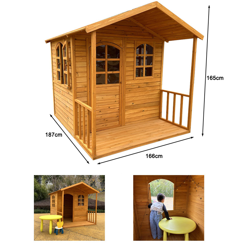 Sıcak Satışta Çevre Dostu Daya - Kids Outdoor Wooden Playhouse incelemesi ve fiyatı