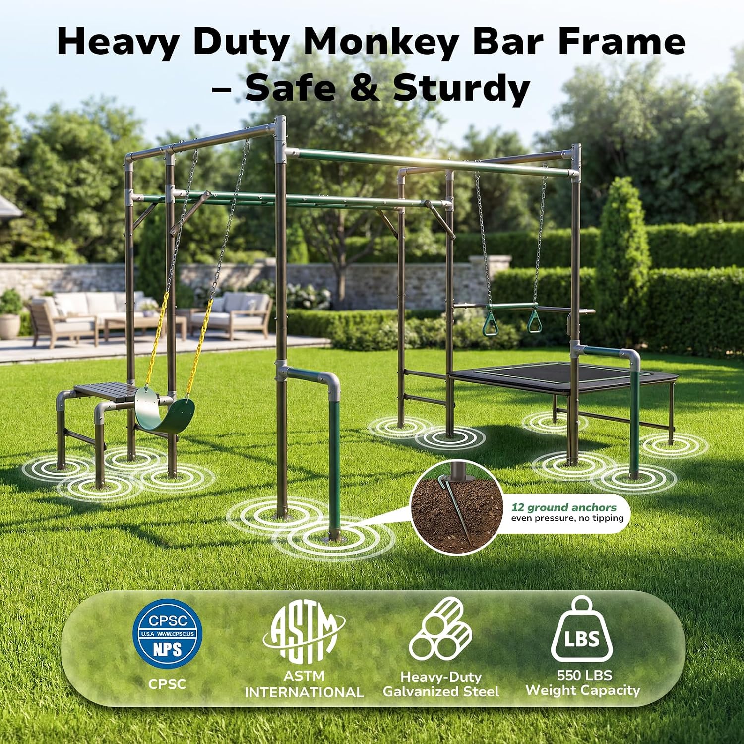 Maymun Barları Çocuk Açık Hava - Kids Outdoor Monkey Bar Set incelemesi ve fiyatı