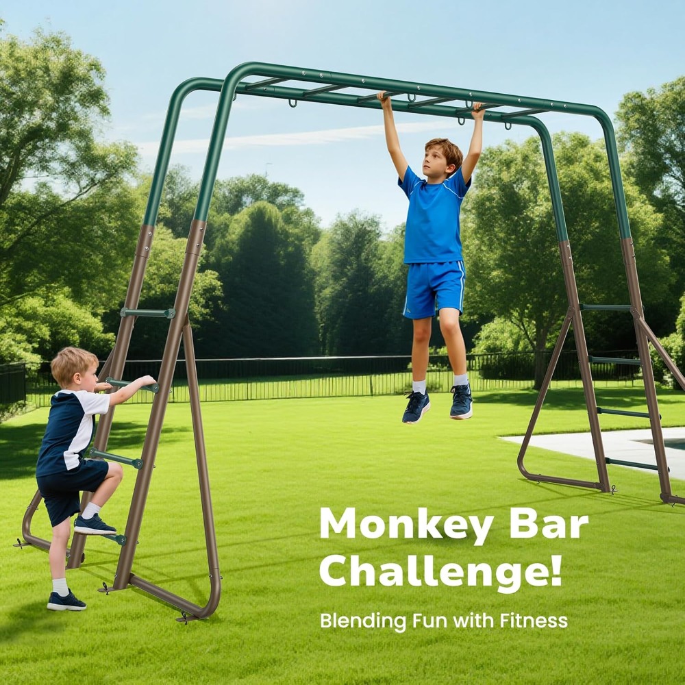 Çocuklar için Bahçe Kullanımın - Kids Outdoor Monkey Bar Set incelemesi ve fiyatı