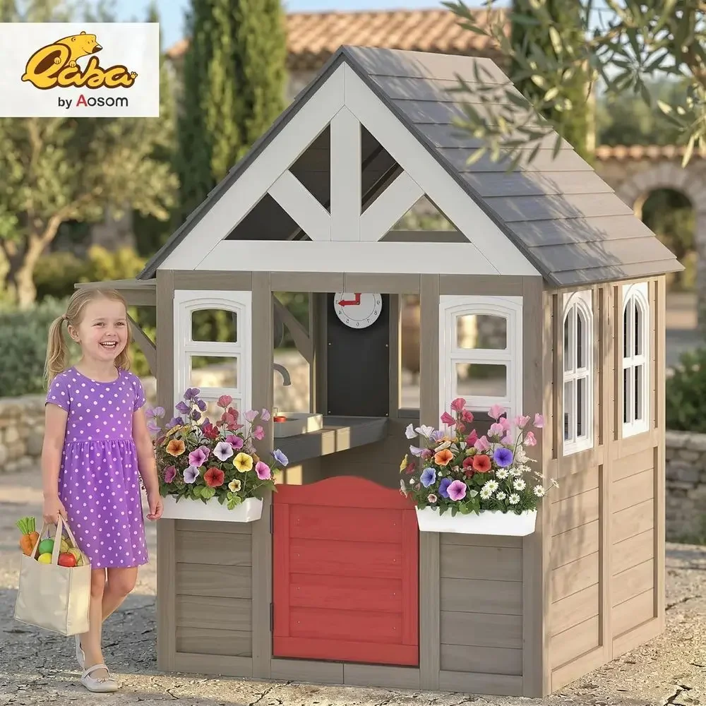Qaba Açık Hava Oyun Evi, Köpek - Kids Outdoor Wooden Playhouse incelemesi ve fiyatı