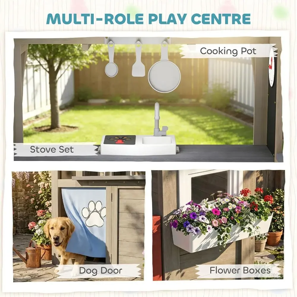 Qaba Açık Hava Oyun Evi, Köpek - Kids Outdoor Wooden Playhouse incelemesi ve fiyatı
